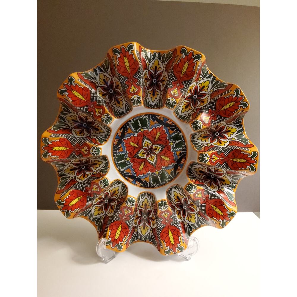 Talavera -Style Melamine Taco Tray